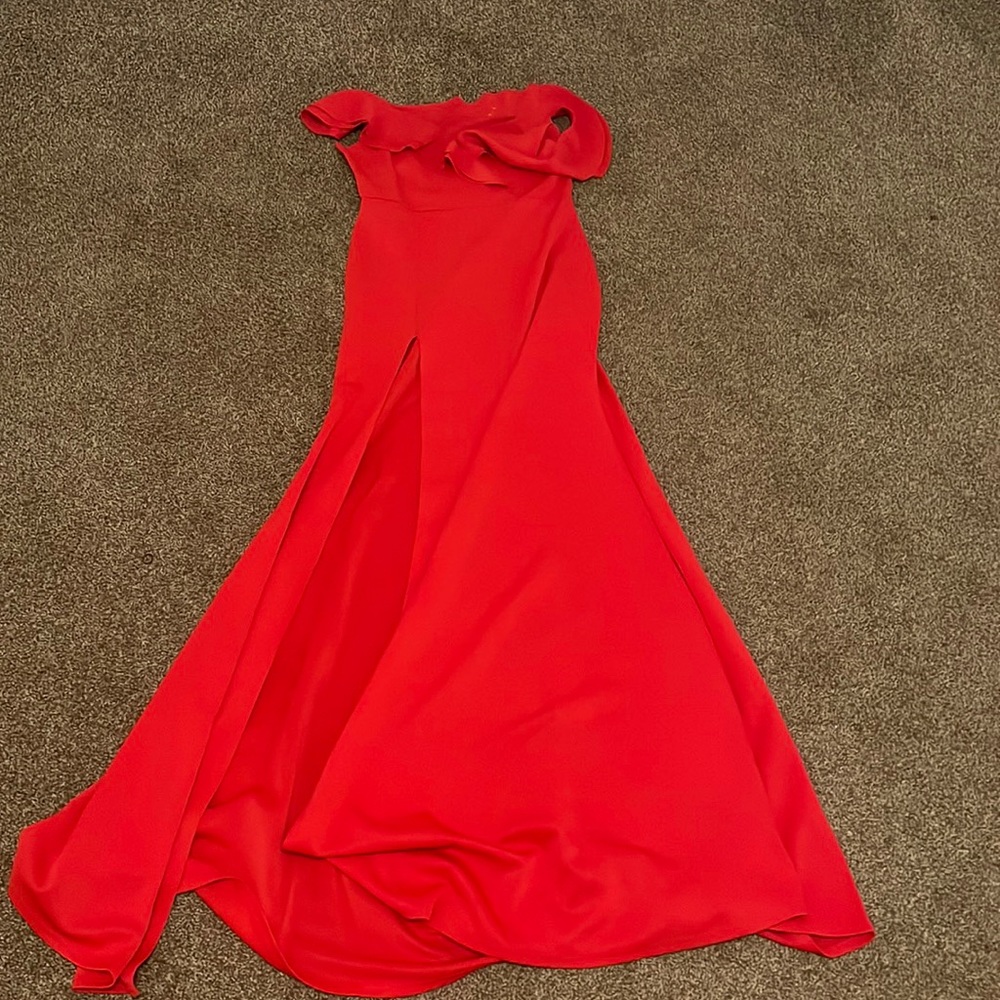 Simple Elegant High Slit Gown